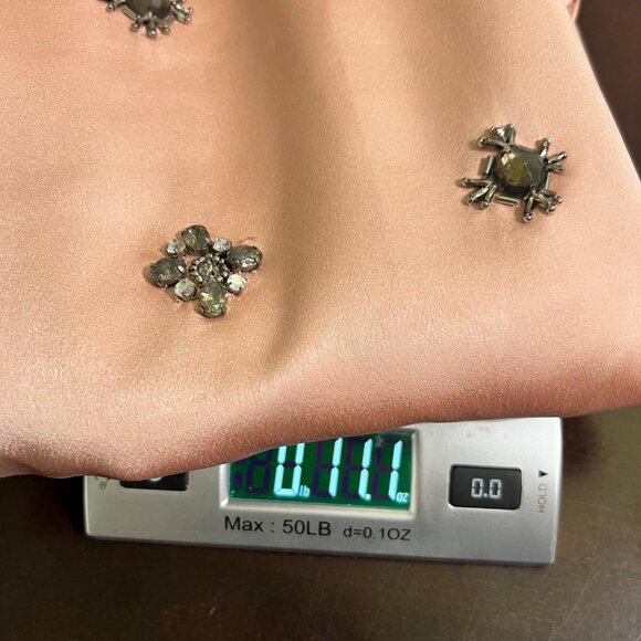 Ann Taylor Bejeweled Blush Pink Satin Shift Dress Wedding Guest Royalty Size 2 - Picture 16 of 16